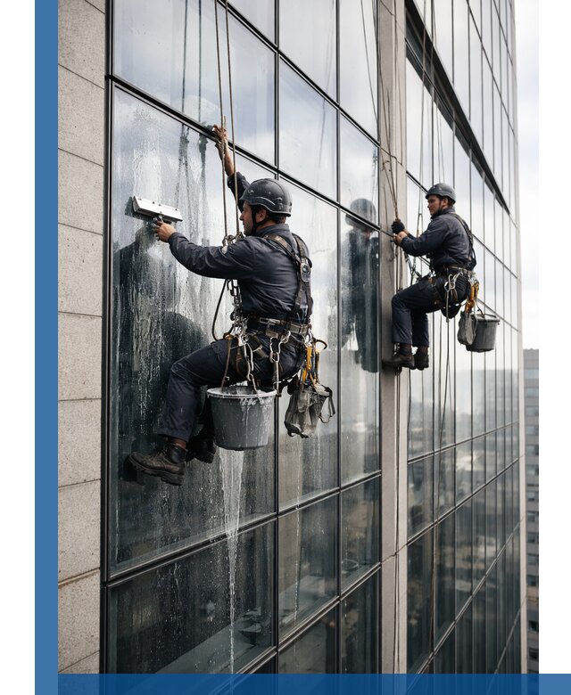 Профессиональная мойка стеклянных фасадов зданий в Приморско-Ахтарске