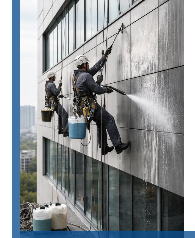 Профессиональная мойка вентилируемых фасадов в Приморско-Ахтарске