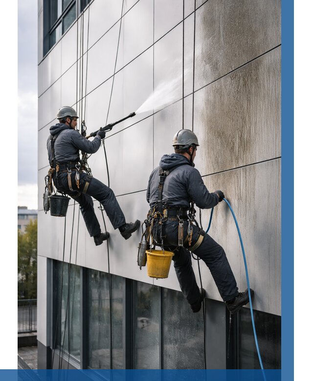 Мойка фасада из композита в Приморско-Ахтарске по цене от 304 р. | ВЫСОТНИК-Прр