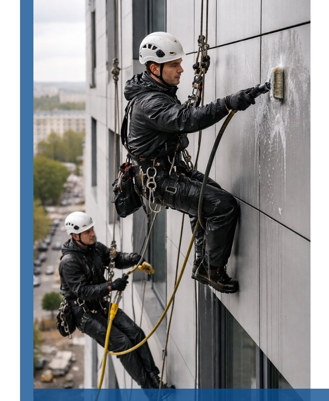 Профессиональная мойка фасада из композита в Приморско-Ахтарске