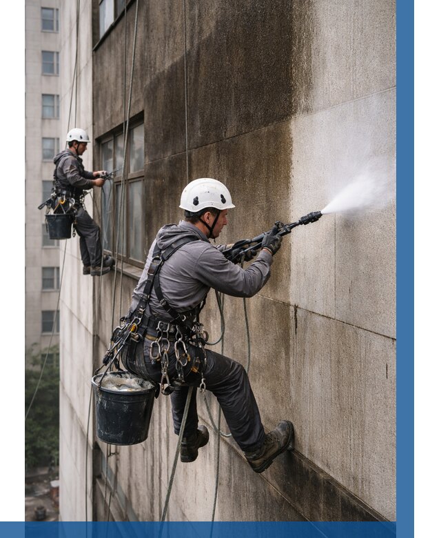 Очистка фасада от копоти в Приморско-Ахтарске от 253 р. | ВЫСОТНИК-Прр