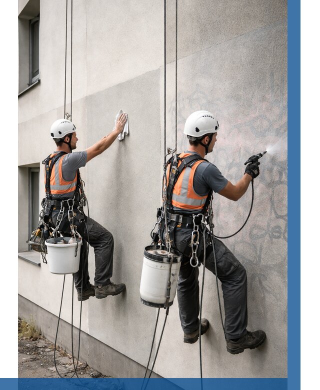 Антиграффити покрытие фасада в Приморско-Ахтарске от 608 р. | ВЫСОТНИК-Прр