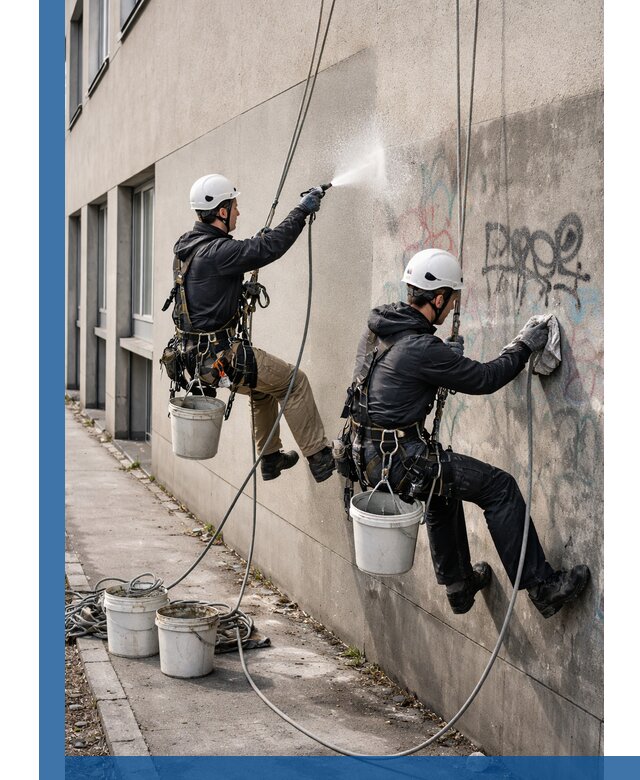 Антиграффити покрытие фасада с защитой от надписей в Приморско-Ахтарске