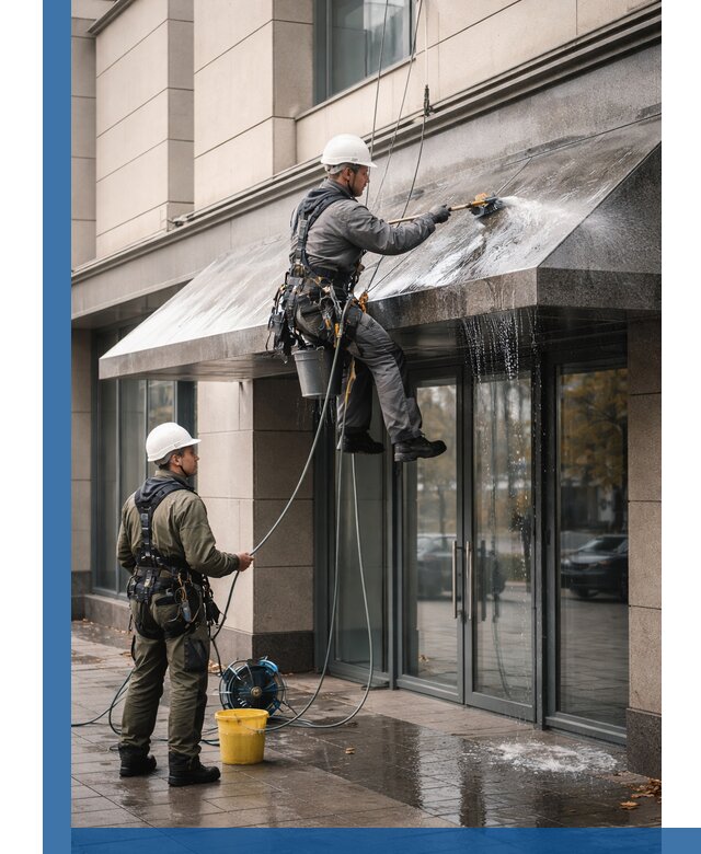 Профессиональная мойка козырьков и навесов в Приморско-Ахтарске