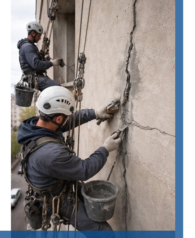 Заделка трещин на фасаде в Приморско-Ахтарске от 912 р. | ВЫСОТНИК-Прр