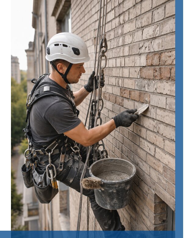 Ремонт кирпичной кладки фасада в Приморско-Ахтарске от 1825 р. | ВЫСОТНИК-Прр