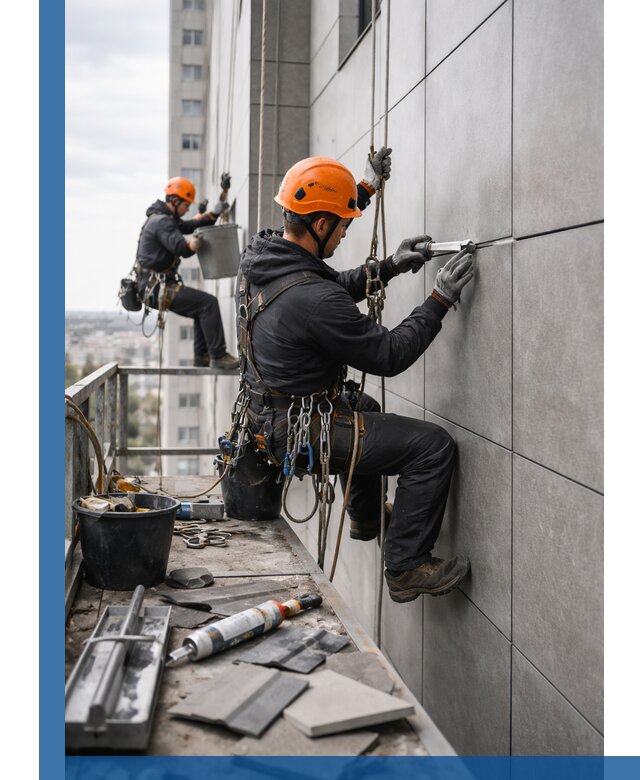 Профессиональный ремонт фасада из керамогранита в Приморско-Ахтарске