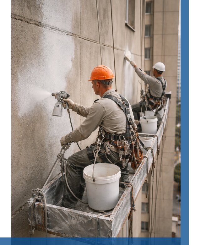 Грунтовка фасада на высоте в Приморско-Ахтарске от 122 р. | ВЫСОТНИК-Прр