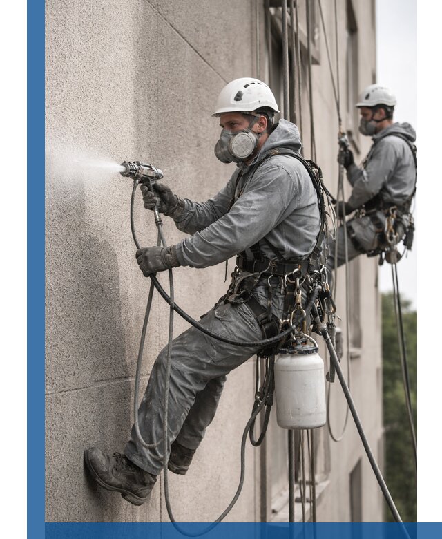 Безвоздушная покраска фасадов зданий в Приморско-Ахтарске профессионально