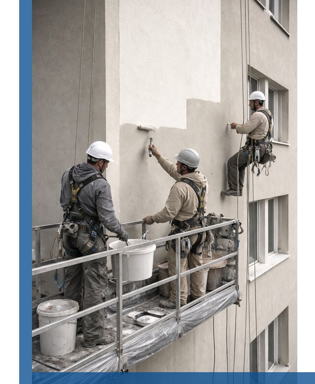 Покраска оштукатуренного фасада в Приморско-Ахтарске под ключ с гарантией