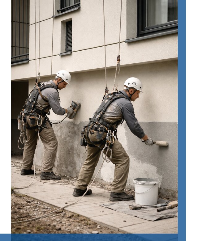 Окраска цоколя здания в Приморско-Ахтарске от 456 р. под ключ | ВЫСОТНИК-Прр