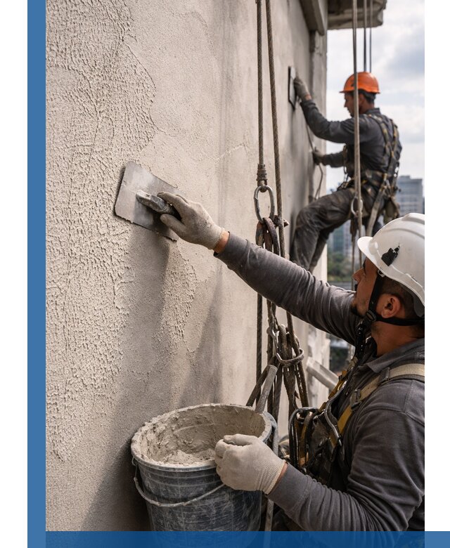 Декоративная штукатурка фасада с утеплением и защитой в Приморско-Ахтарске