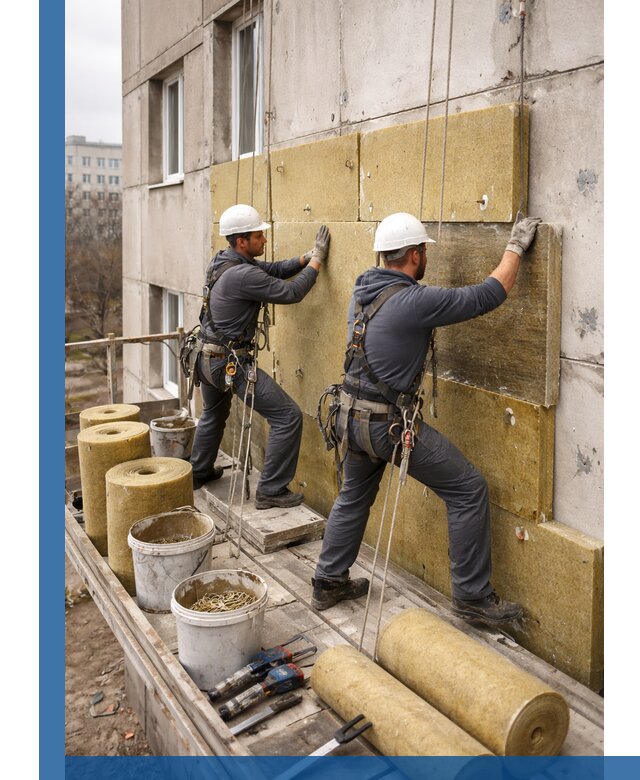 Утепление фасада минватой в Приморско-Ахтарске под ключ с гарантией