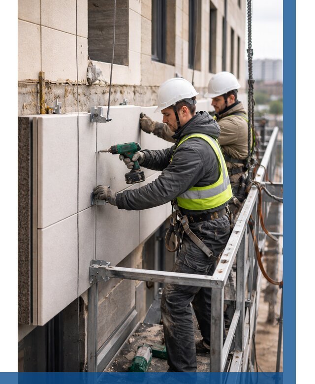 Монтаж фасадных термопанелей в Приморско-Ахтарске от 1521 р. | ВЫСОТНИК-Прр