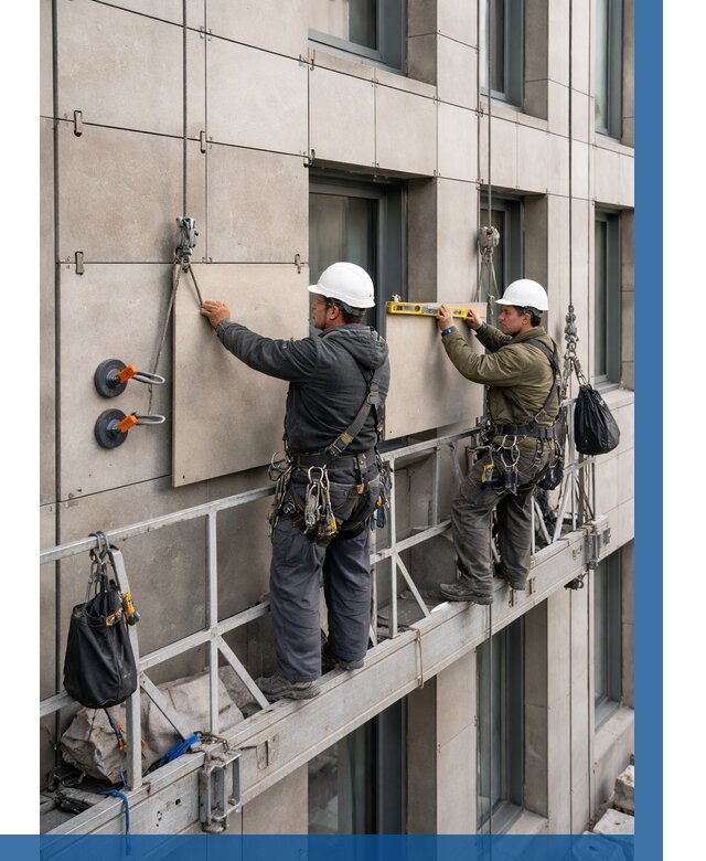 Монтаж керамогранита на фасад в Приморско-Ахтарске от 2535 р. | ВЫСОТНИК-Прр