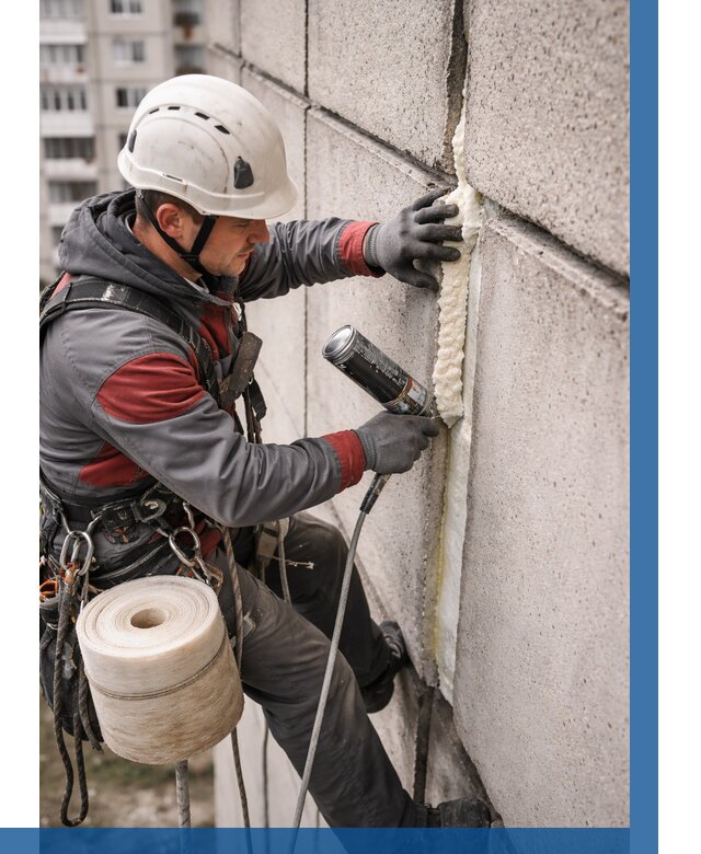 Утепление межпанельных швов в Приморско-Ахтарске от 710 р. | ВЫСОТНИК-Прр