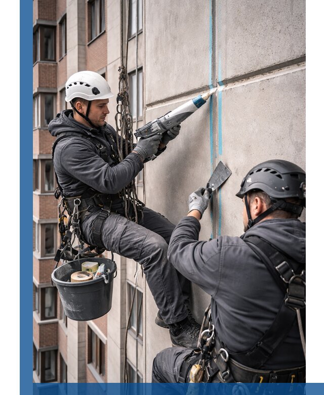 Вторичная герметизация швов фасада и кровли в Приморско-Ахтарске