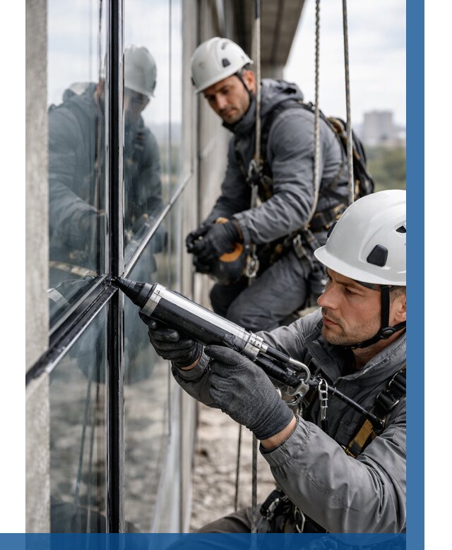 Герметизация витражных швов в Приморско-Ахтарске от 659 р. | ВЫСОТНИК-Прр