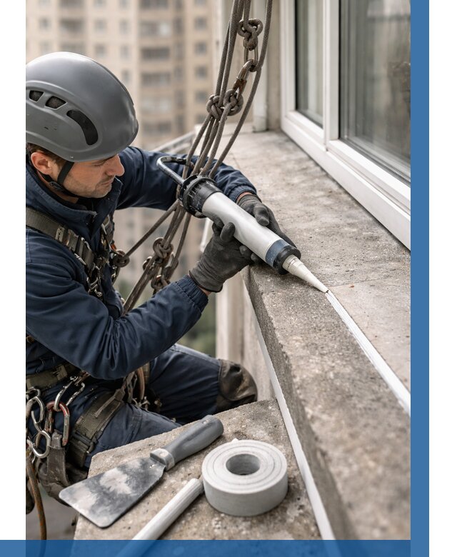 Герметизация балконного козырька в Приморско-Ахтарске от 4562 р. | ВЫСОТНИК-Прр