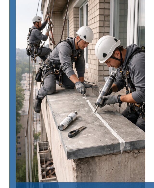 Герметизация балконного козырька в Приморско-Ахтарске профессионально