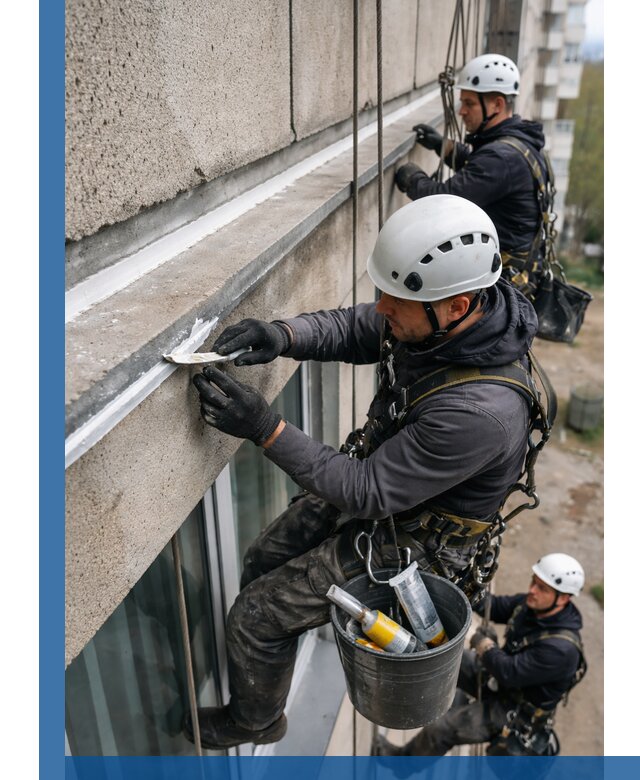 Герметизация примыкания балкона в Приморско-Ахтарске под ключ с гарантией