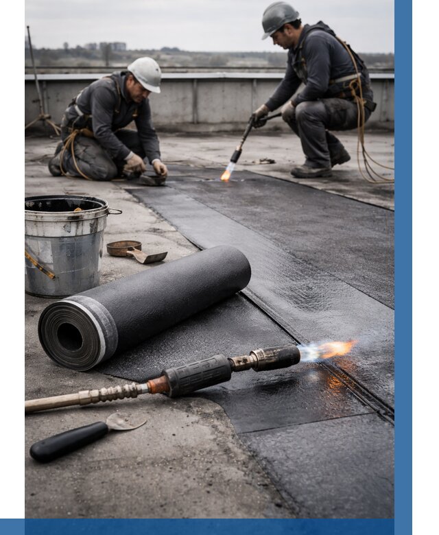 Ремонт рулонной кровли в Приморско-Ахтарске от 659 р. | ВЫСОТНИК-Прр