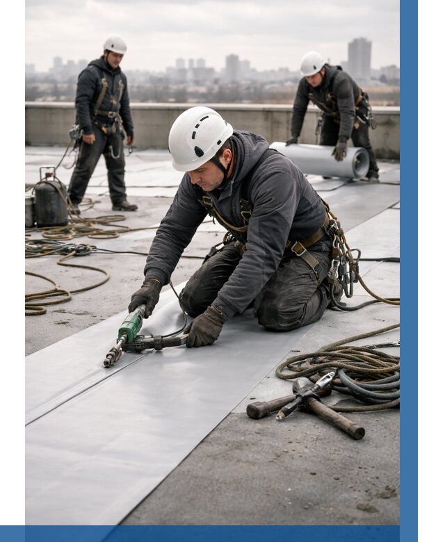 Ремонт мембранной кровли в Приморско-Ахтарске от 1825 р./м2 | ВЫСОТНИК-Прр