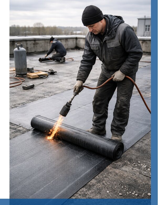 Ремонт наплавляемой кровли в Приморско-Ахтарске от 710 р. | ВЫСОТНИК-Прр