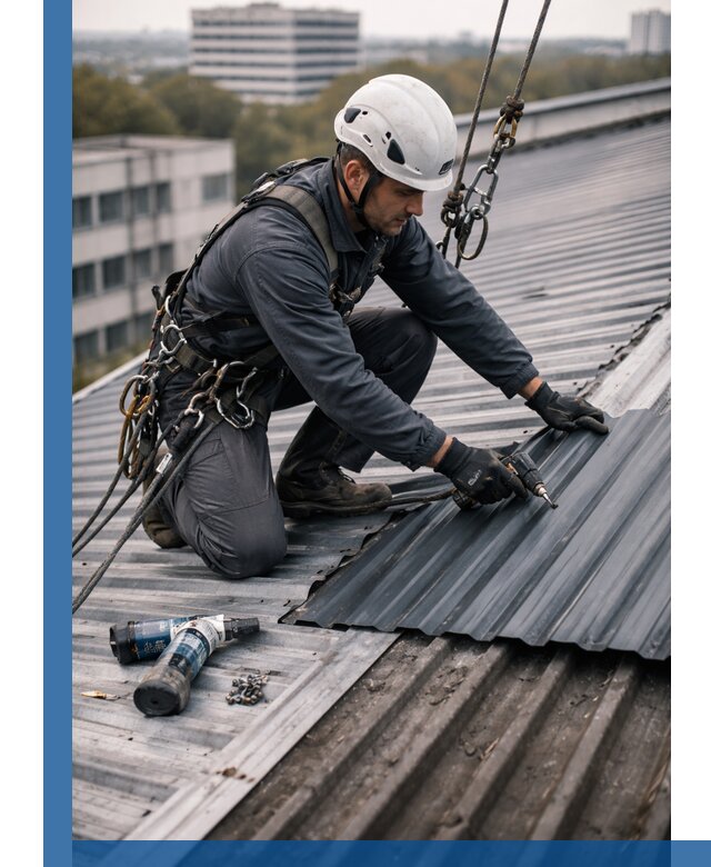 Ремонт профнастила на кровле в Приморско-Ахтарске, работы под ключ