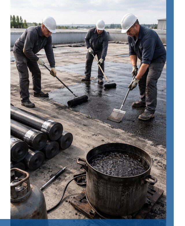 Гидроизоляция кровли мастикой в Приморско-Ахтарске от 608 р. | ВЫСОТНИК-Прр