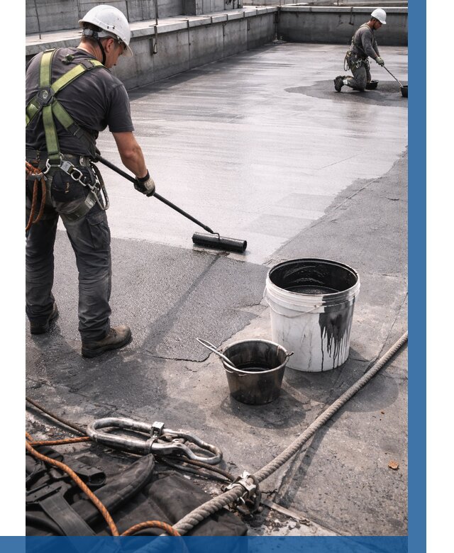 Гидроизоляция кровли жидкой резиной в Приморско-Ахтарске от 507 р. | ВЫСОТНИК-Прр