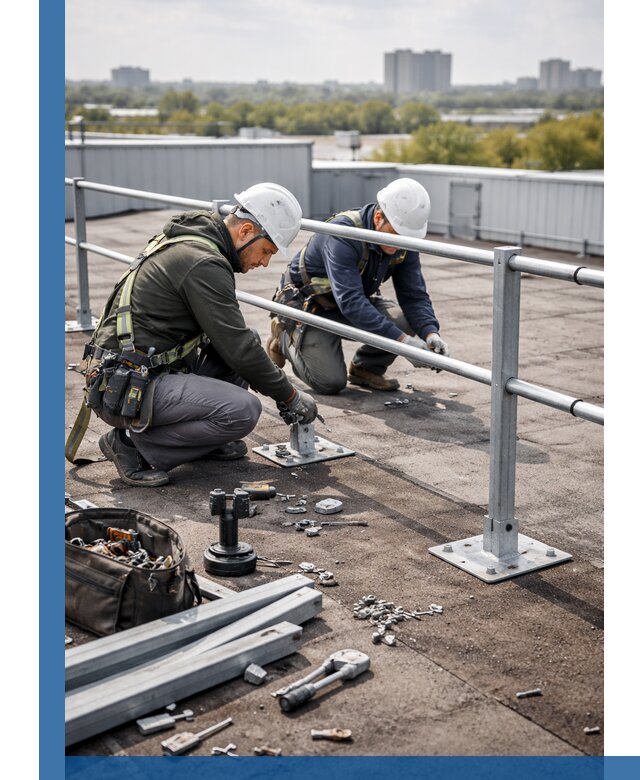 Монтаж кровельного ограждения в Приморско-Ахтарске под ключ с гарантией