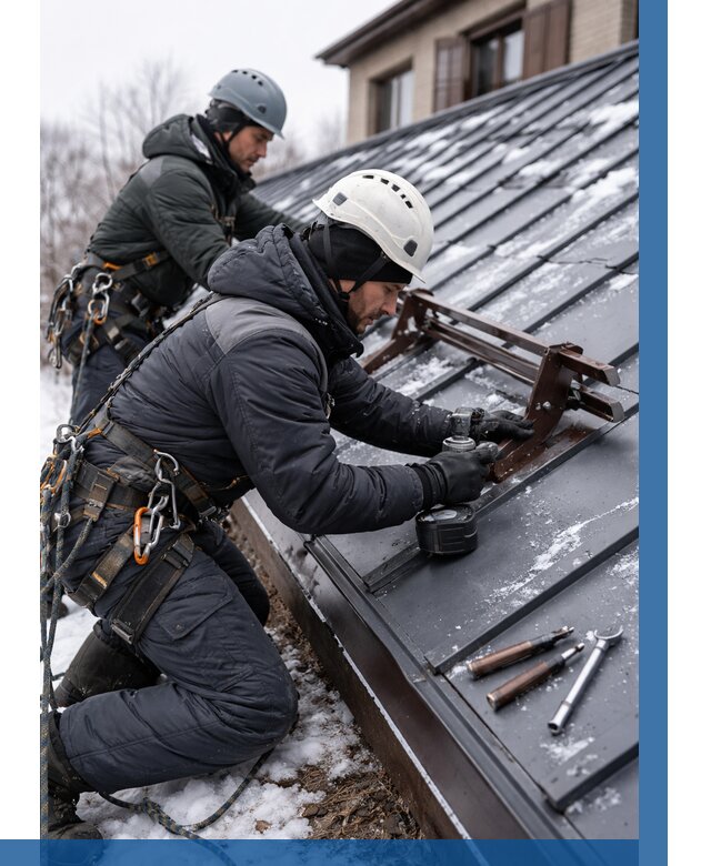 Монтаж снегозадержателей в Приморско-Ахтарске от 456 р. | ВЫСОТНИК-Прр