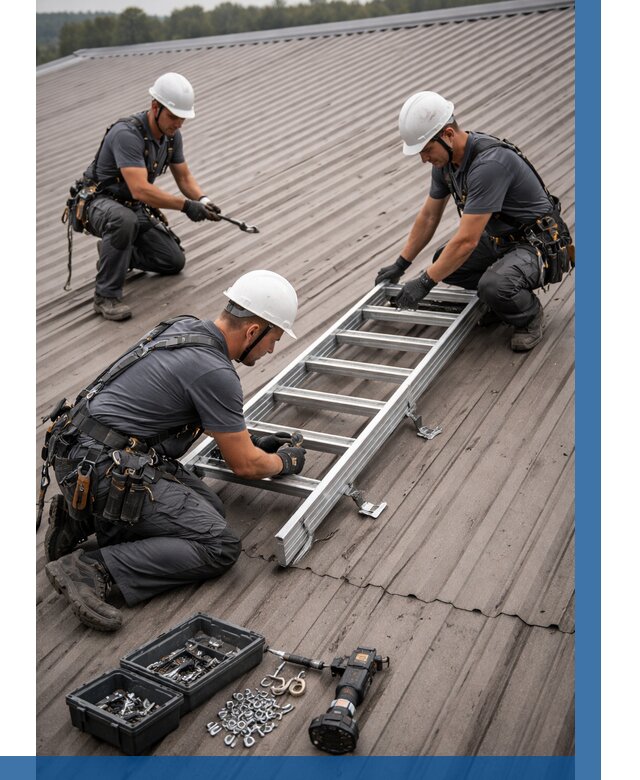 Монтаж кровельной лестницы в Приморско-Ахтарске от 4562 р. | ВЫСОТНИК-Прр