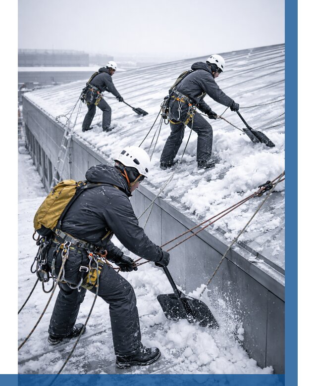 Очистка навесов от снега в Приморско-Ахтарске от 4562 р. | ВЫСОТНИК-Прр