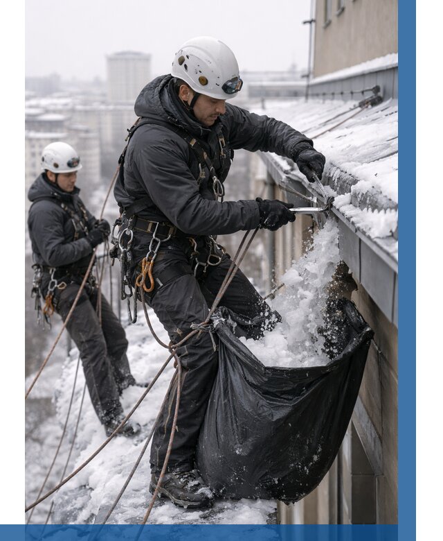 Аварийная очистка крыши в Приморско-Ахтарске под ключ от 304 р. | ВЫСОТНИК-Прр