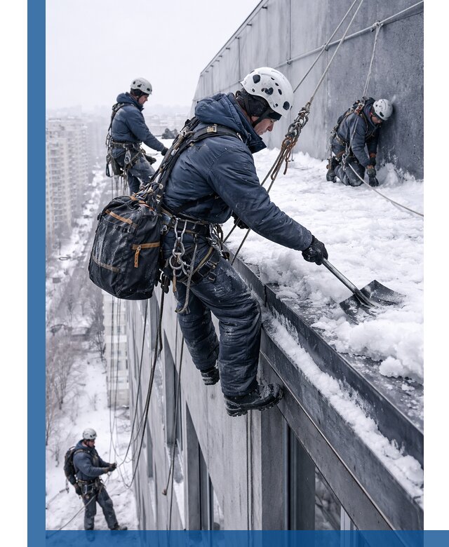 Абонентское обслуживание кровли зимой в Приморско-Ахтарске регулярный уход