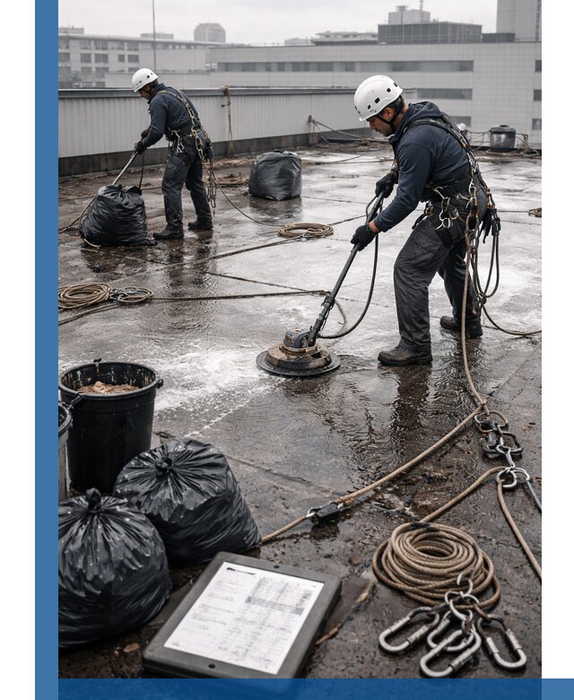 Плановая очистка кровли по графику в Приморско-Ахтарске для безопасности