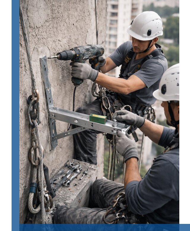 Установка кронштейнов кондиционера и крепежа в Приморско-Ахтарске
