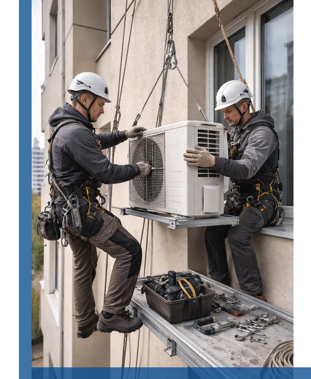 Перенос внешнего блока кондиционера в Приморско-Ахтарске с монтажом и крепежом