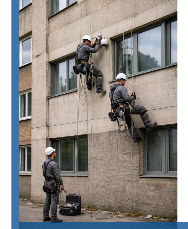 Монтаж фасадных камер видеонаблюдения в Приморско-Ахтарске под ключ