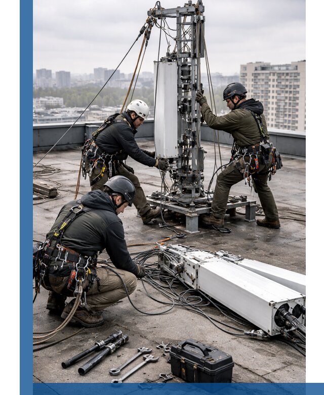 Демонтаж антенн на крыше зданий в Приморско-Ахтарске с гарантией