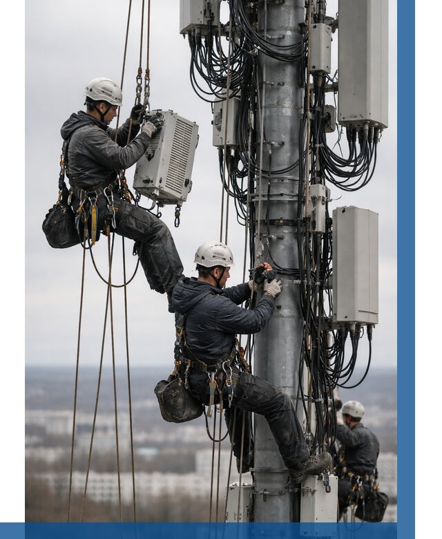 Монтаж оборудования связи на мачте в Приморско-Ахтарске от 7604 р. | ВЫСОТНИК-Прр