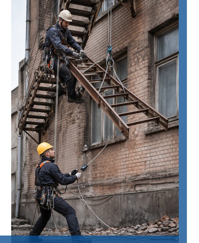 Демонтаж пожарной лестницы в Приморско-Ахтарске от 12166 р. | ВЫСОТНИК-Прр