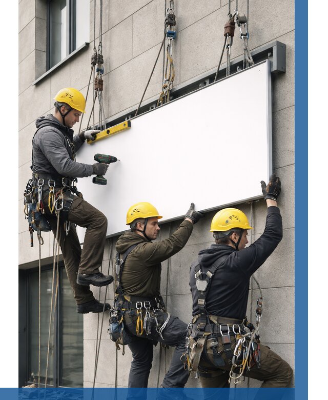 Монтаж рекламной вывески в Приморско-Ахтарске от 8110 р. | ВЫСОТНИК-Прр