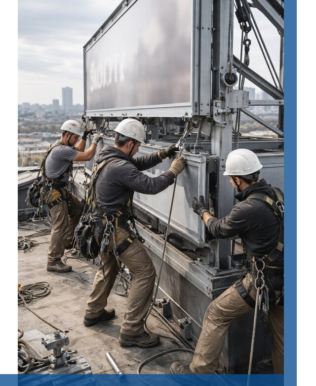 Монтаж крышной рекламной конструкции в Приморско-Ахтарске от 60828 р.|ВЫСОТНИК-Прр