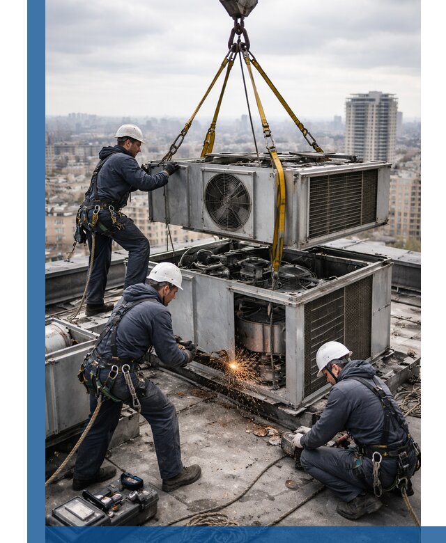 Демонтаж крышной установки в Приморско-Ахтарске любой сложности