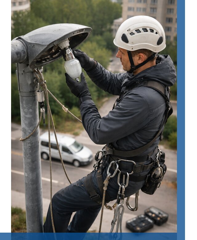 Замена ламп на высоте в Приморско-Ахтарске от 2535 р. | ВЫСОТНИК-Прр