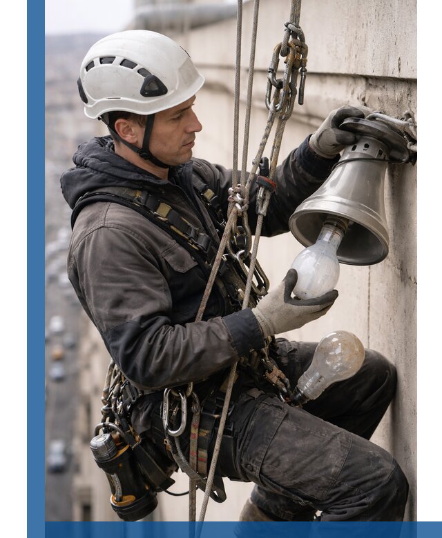 Замена ламп на высоте в Приморско-Ахтарске профессионально и быстро