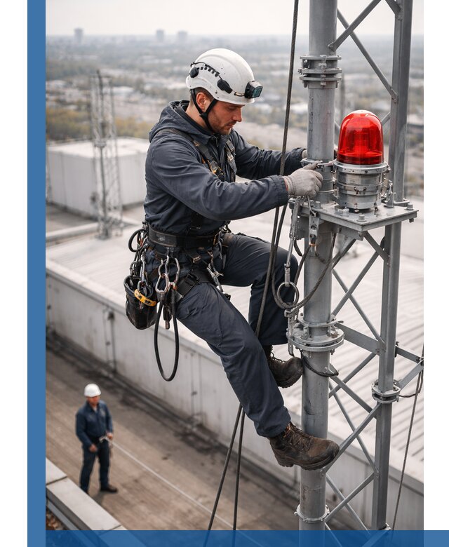 Монтаж заградительных огней и обслуживание объектов в Приморско-Ахтарске